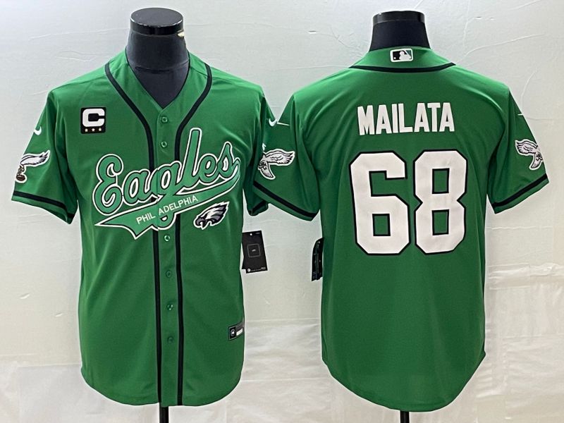 Men Philadelphia Eagles #68 Mailata Green Co Branding Game NFL Jersey style 3->philadelphia eagles->NFL Jersey